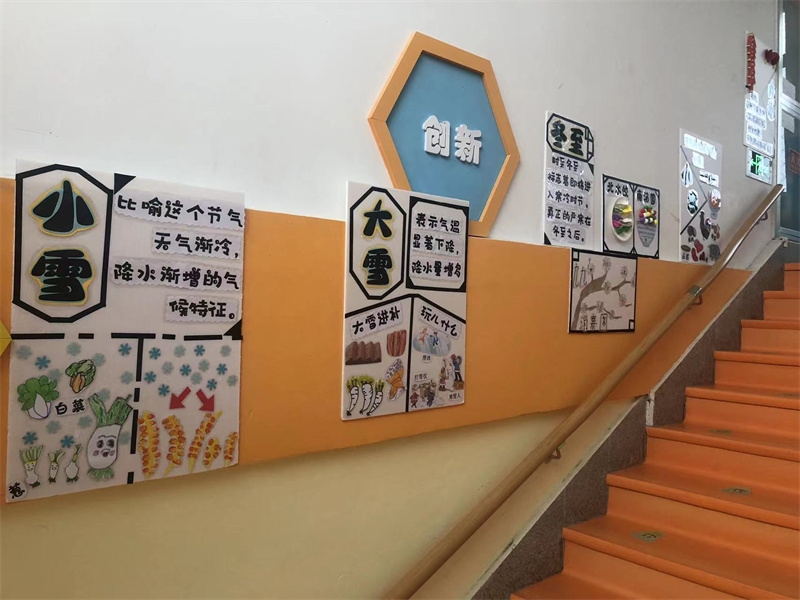 潮水镇中心幼儿园运用走廊环创教育普及传统文化知识